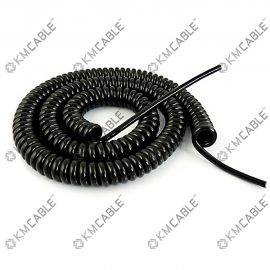 20awg coiled cables,flexible PUR electronic,4 core spiral coiled wire