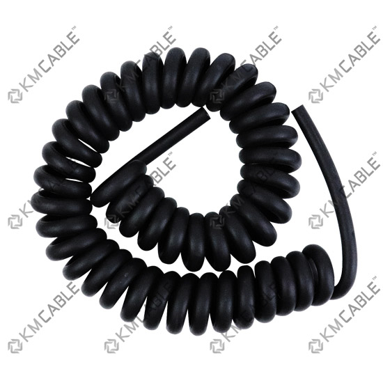 Rubber Coil Cord cable,4 core Spiral wire,Spring Cable 