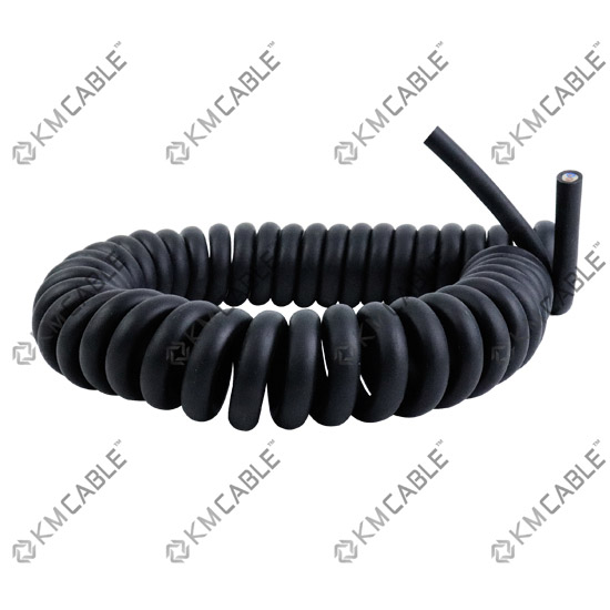 20awg coiled cables,flexible PUR,4 core spiral coiled wire - KMCABLE
