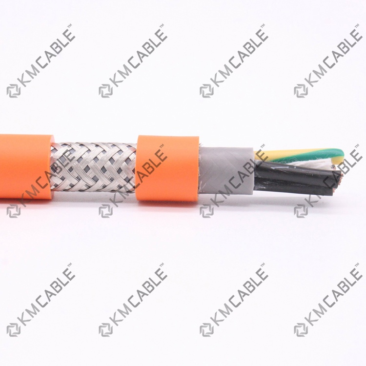 HKFLEX-Servo-PUR-CY Double Flexible Servo Drag chain cable PUR Sheath Copper Screen Servo cable4
