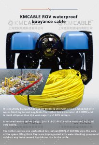 ROV tether buoyancy Underwater cable, Waterproofing Multicore floating electrical power Cables