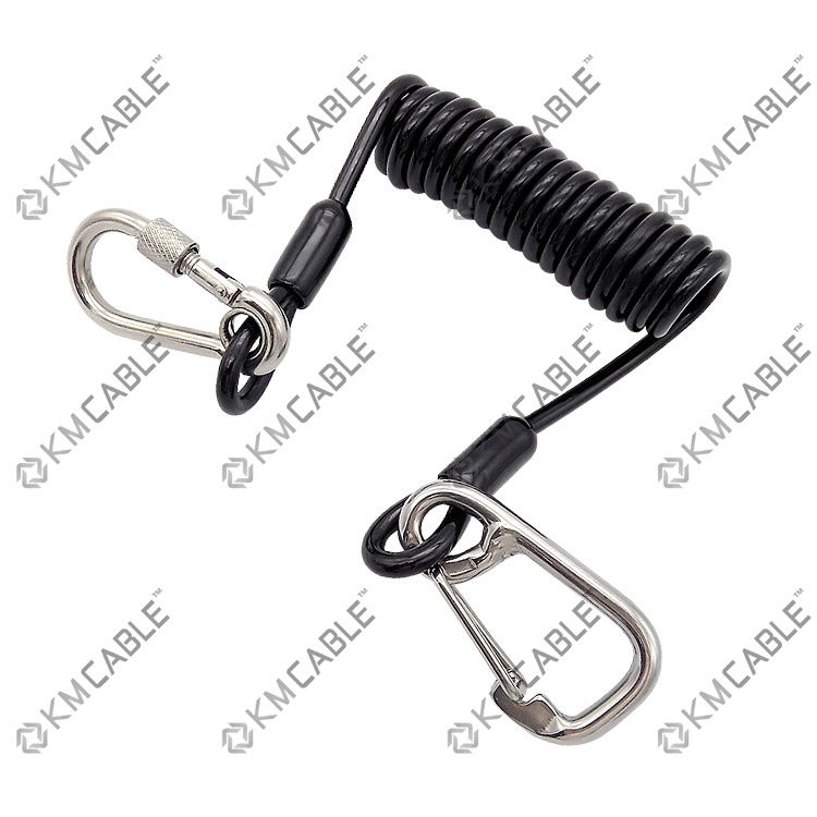 Retractable Spring Elastic Rope Coiled Security Gear Anti-Lost Fishing  Lanyards 
