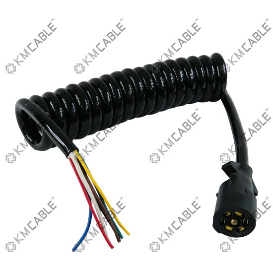 7 Way Coiled Cable,Power Spiral cable,Heavy Duty Trailer Wire