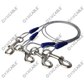 Pet Tie Out Cable,stainless steel wire,two hooks,dog leash